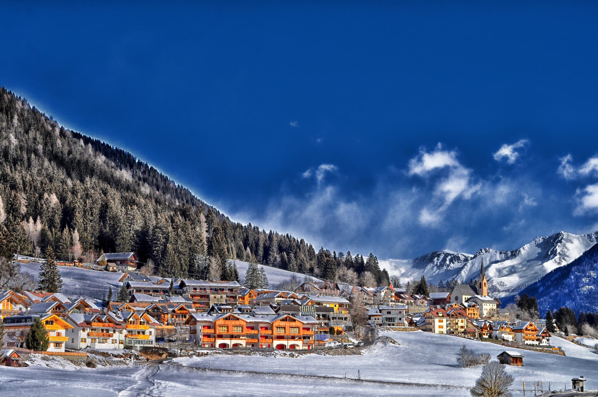 "Alpine Christmas" A Bavarian Village in Winter White
