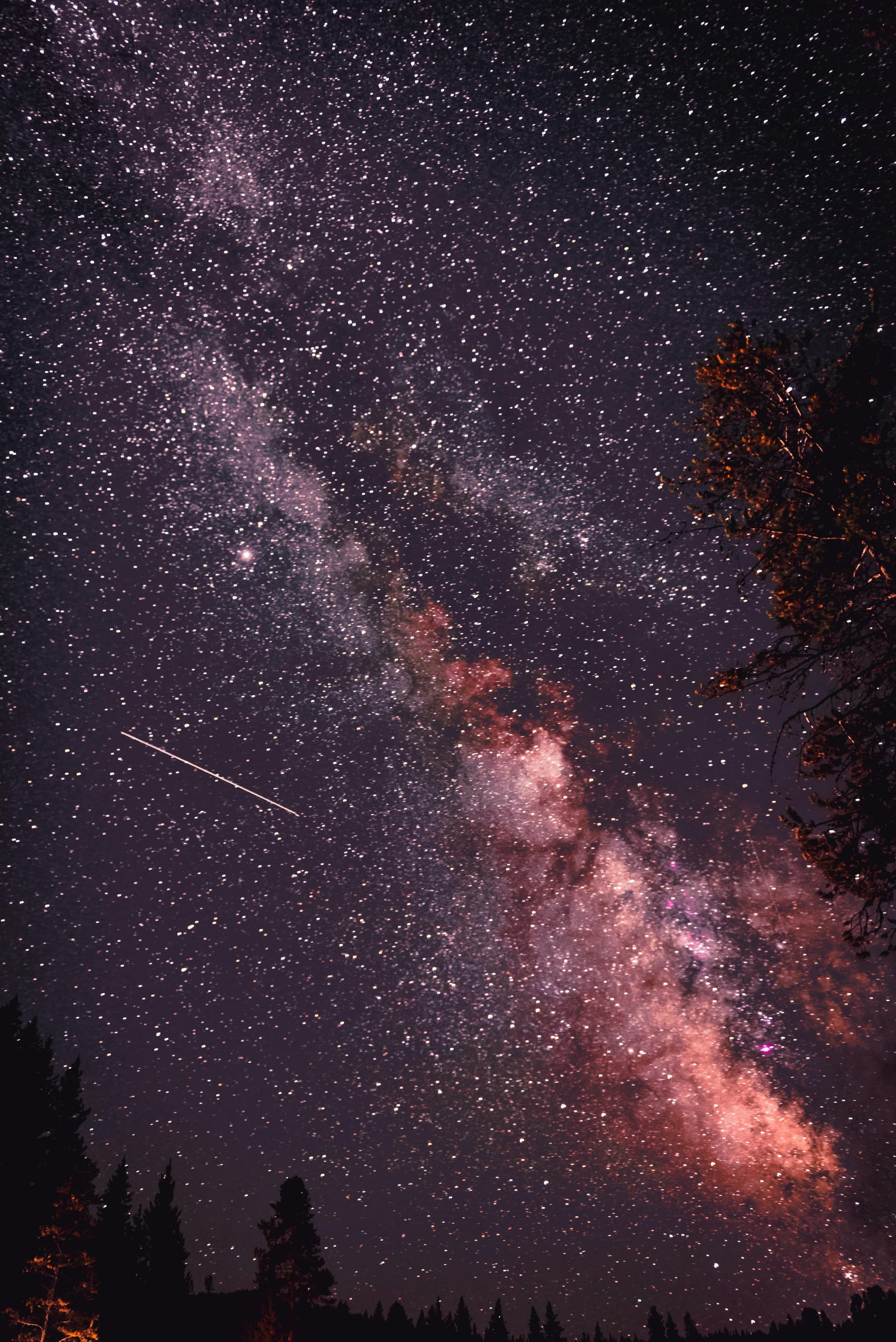 "Shooting Star Over the Milky Way" A Meteor Crosses the Galaxy's Edge