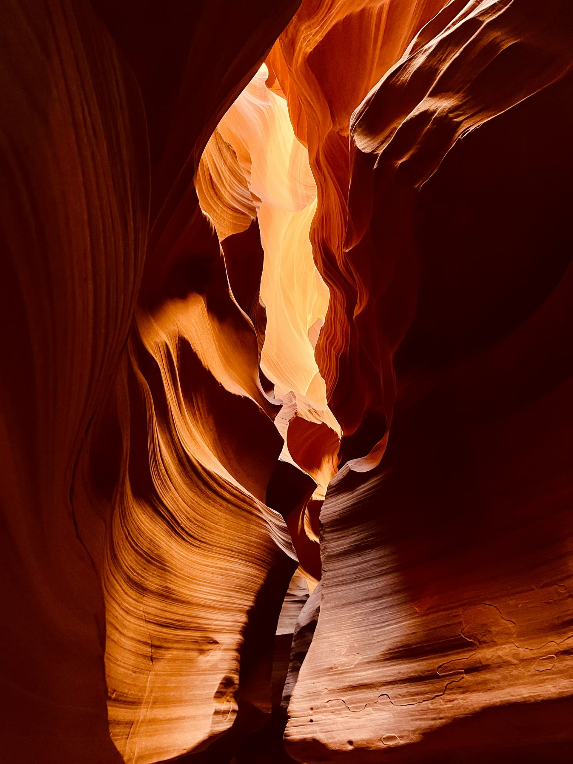 "The Light Between" A Slot Canyon Corridor at Peak Light