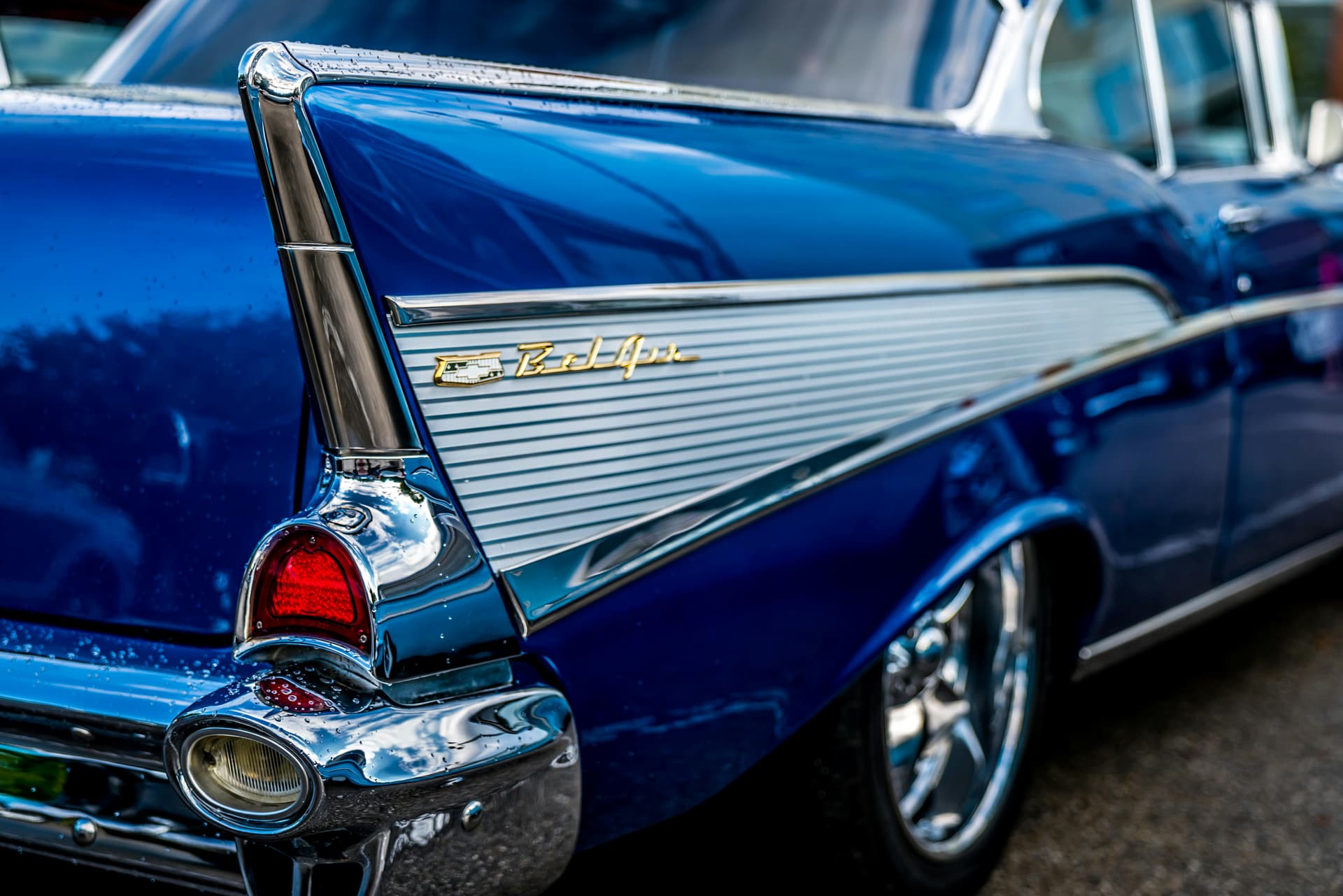 "Blue Fin" The Tail of a 1957 Chevrolet Bel Air