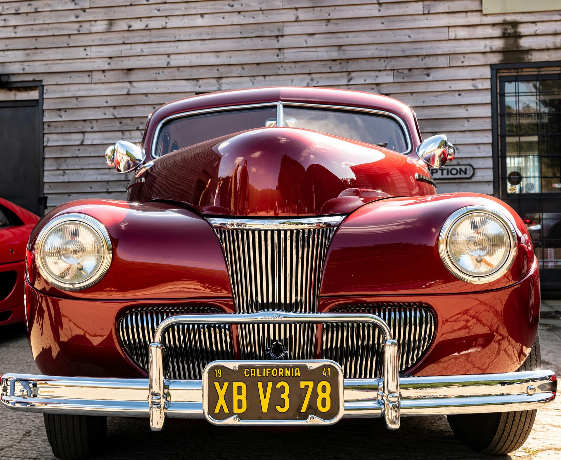 "California 1941" A Deep Red Pre-War Ford Custom